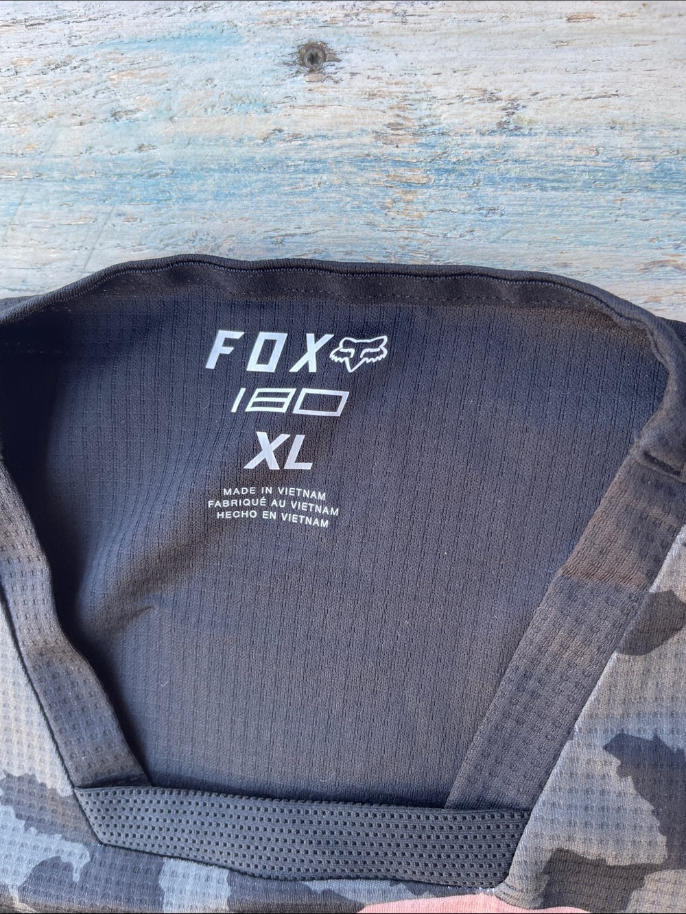 Fox 180 Skew Jersey Women’s Long-Sleeve Racing Jersey - Black & Pink Leopard - Picture 3 of 10